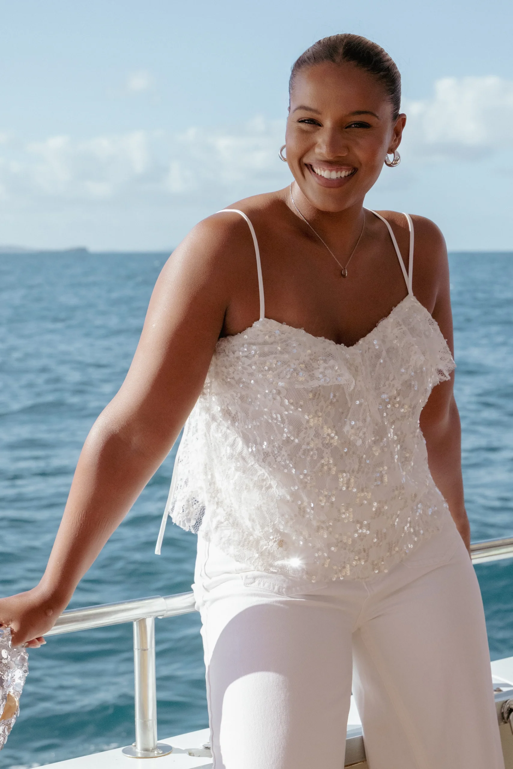 Zinnia Sequins Sleeveless Top